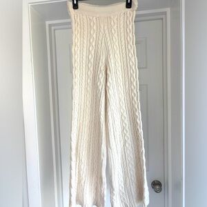 525 America Cream Cable Knit Sweater